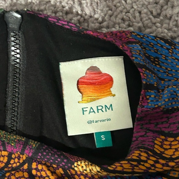 Farm Rio Dotted Macaws Lenzing Ecovero Viscose Tropical Dress, Dotted Macaws S - Picture 6 of 10